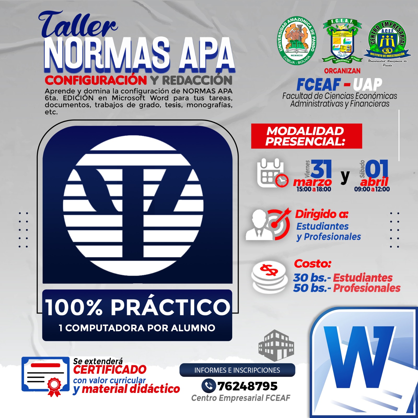 TALLER: NORMAS APA CONFIGURACION Y REDACCION